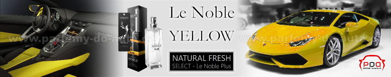 Parfém do auta Le Noble Yellow - žlutý Natural Fresh - luxusní vůně do auta